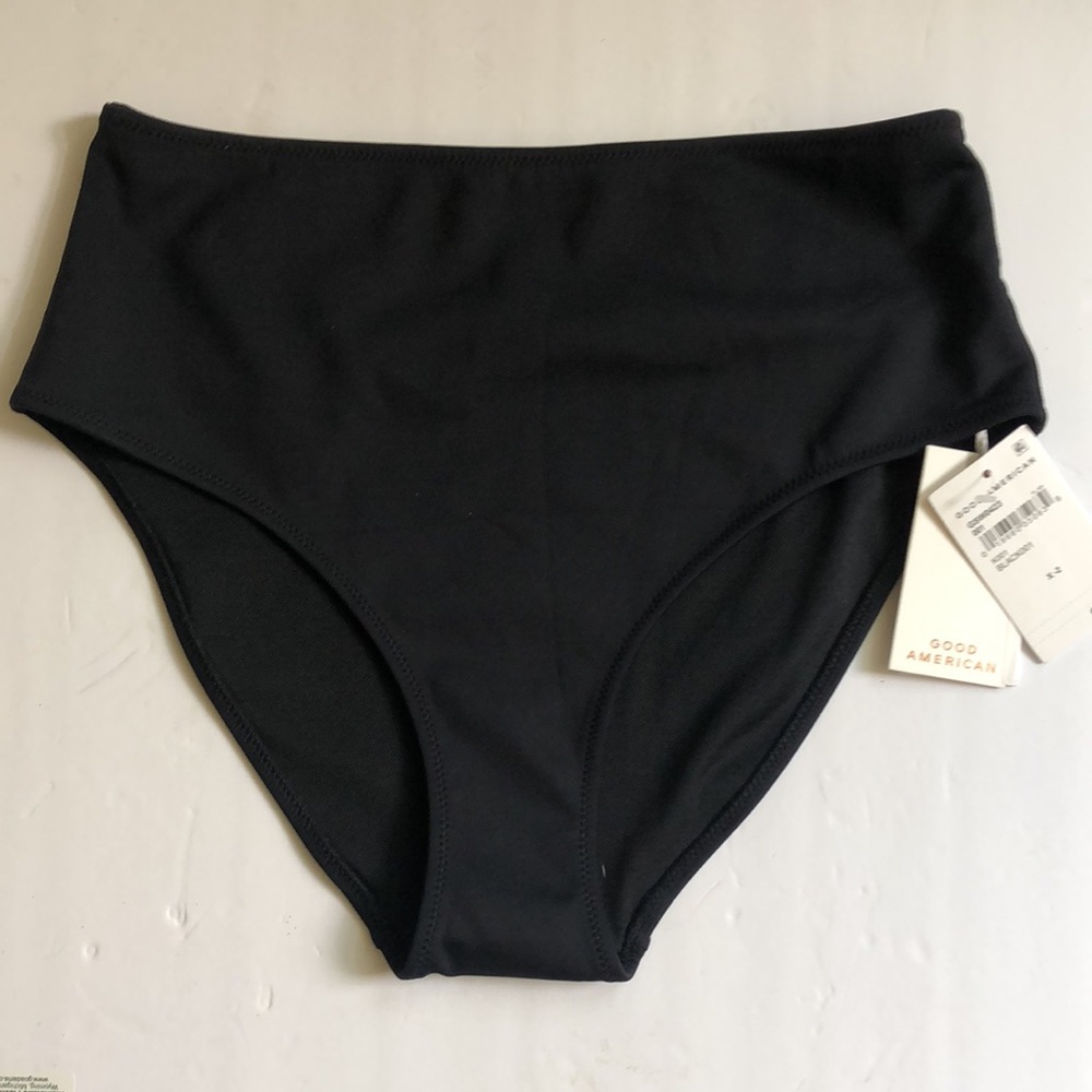Good American, black, women’s, SZ 2, Full coverage, swim bottom. Bathing suit